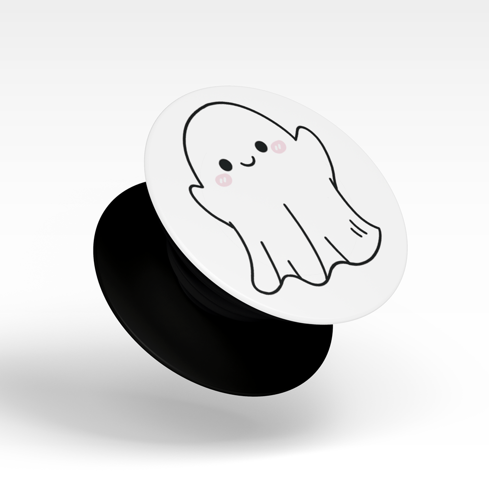 TrendzyKart Phone Grip with Expanding Kickstand - Cute Ghost