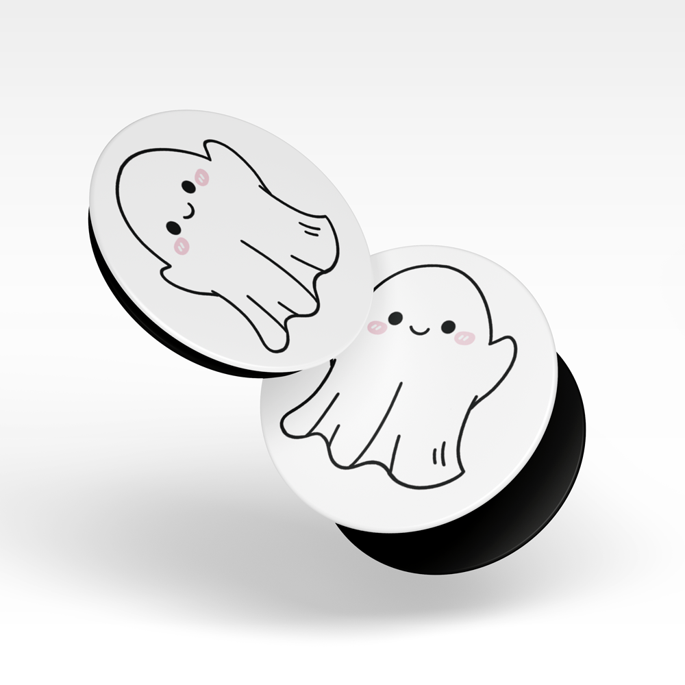 TrendzyKart Phone Grip with Expanding Kickstand - Cute Ghost