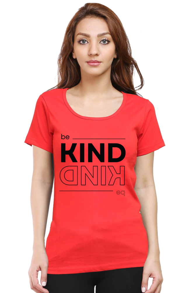 TrendzyKart Be Kind Digital Print Women Half-Sleeve T-Shirt