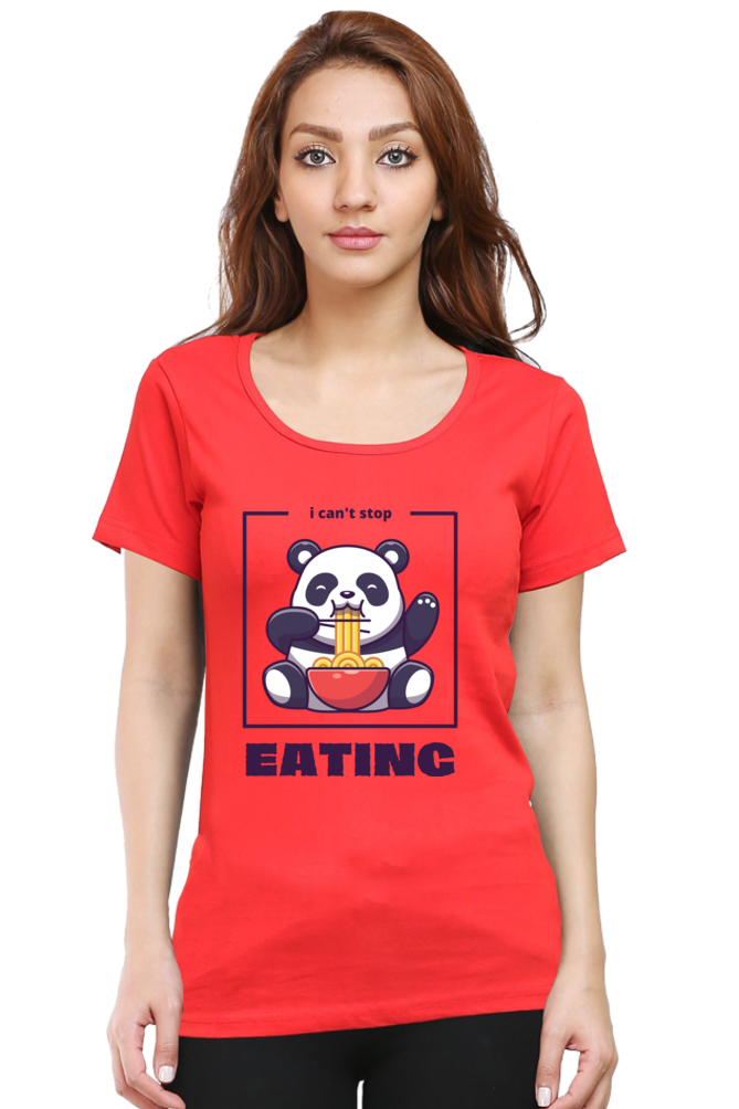 TrendzyKart I Can't Stop Eating Digital Print Women Half Sleeve T-Shirt