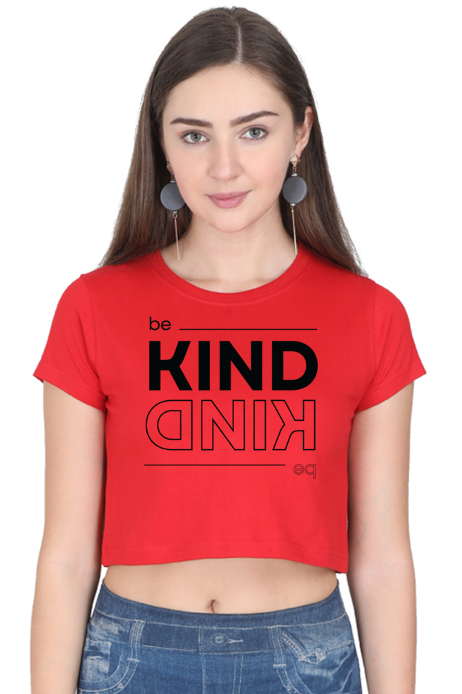 TrendzyKart Be Kind Digital Print Women Crop Top