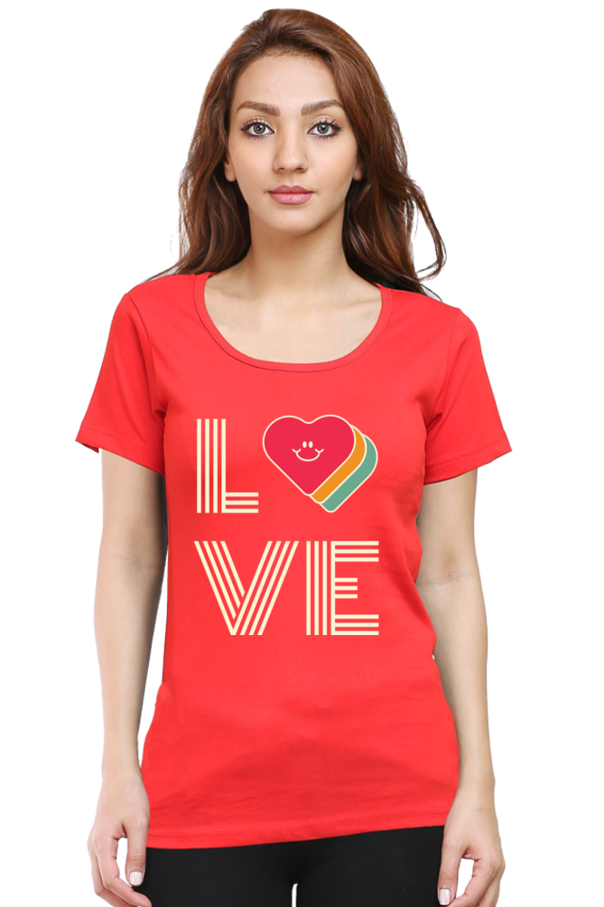 TrendzyKart I Love Digital Print Women Half Sleeve T-shirt