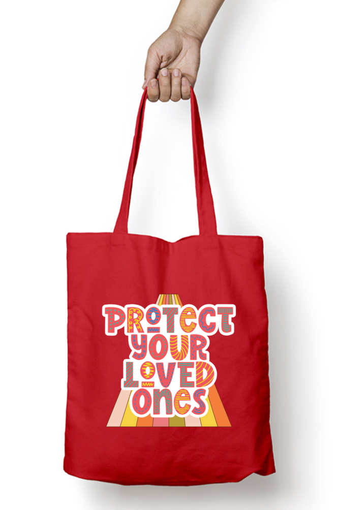 TrendzyKart Protect Your Love Once Print Unisex Zipper Tote Bag