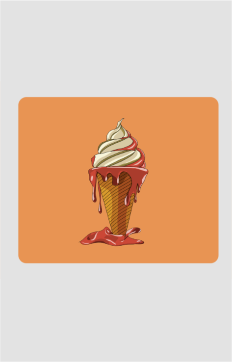 TrendzyKart Unisex Mouse Pad - Square - Icecream