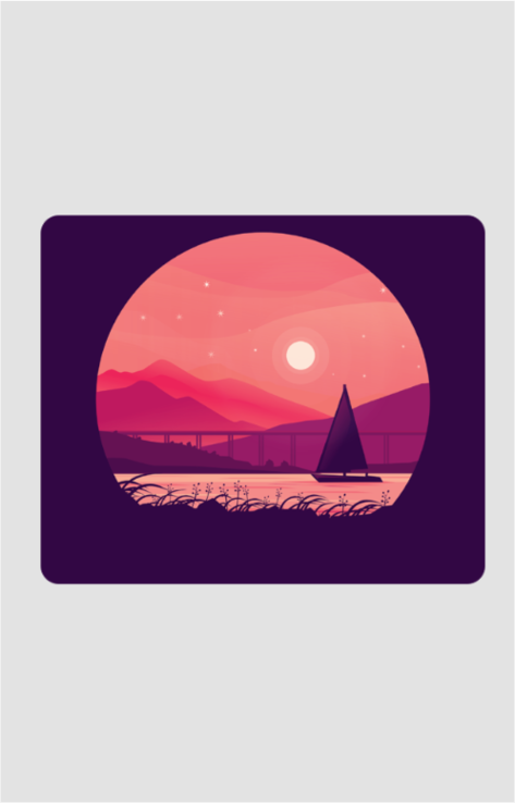 TrendzyKart Unisex Mouse Pad - Square - Scenery 3