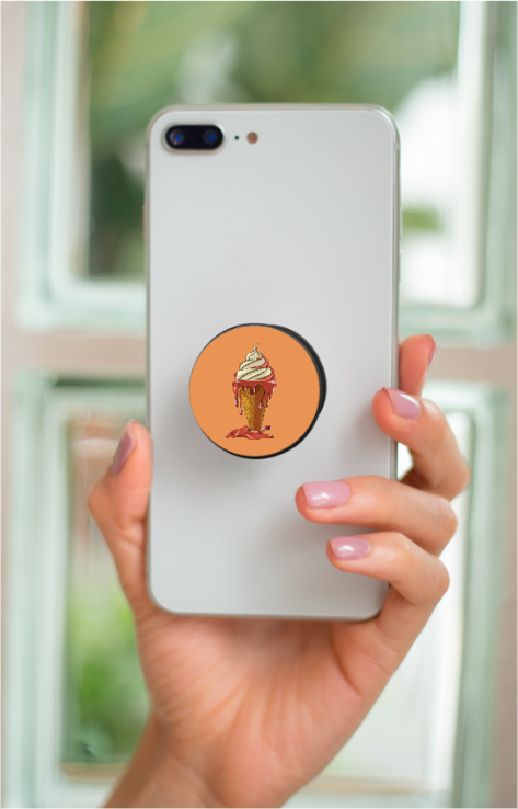 TrendzyKart Phone Grip with Expanding Kickstand - Ice Cream