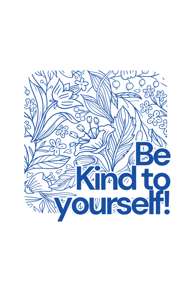 Be Kind to Be Yourself Print Unisex Drawstring Bag