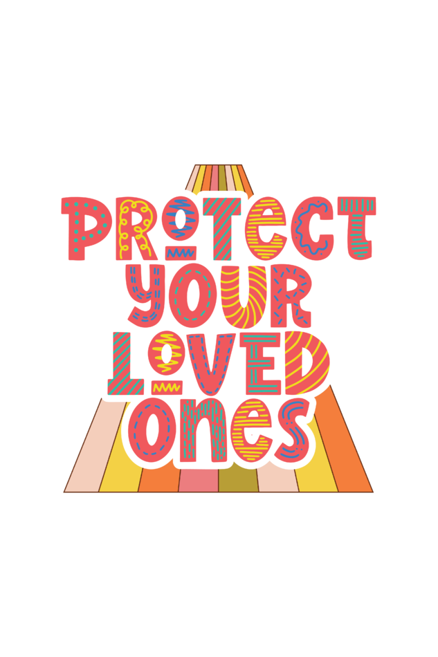 Protect Your Love Once Print Unisex Zipper Tote Bag