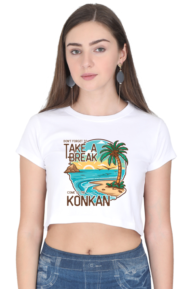 TrendzyKart Konkan Digital Print Women Crop Top