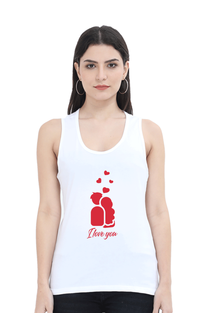 TrendzyKart I Love You Digital Print Women Tank Top