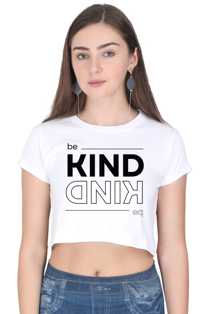 TrendzyKart Be Kind Digital Print Women Crop Top