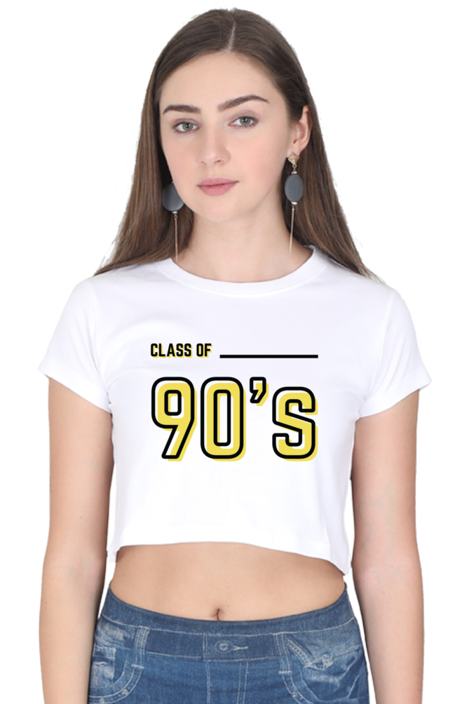 TrendzyKart Class of 90's Digital Print Women Crop Top