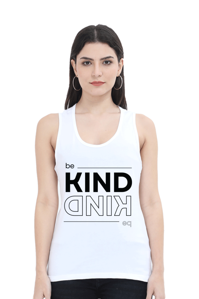 TrendzyKart Be Kind Digital Print Women Tank Top