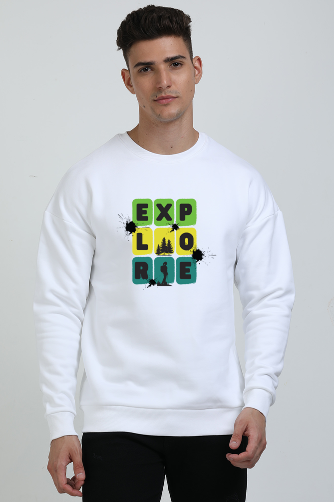 TrendzyKart Unisex Oversized Sweatshirts - Explore