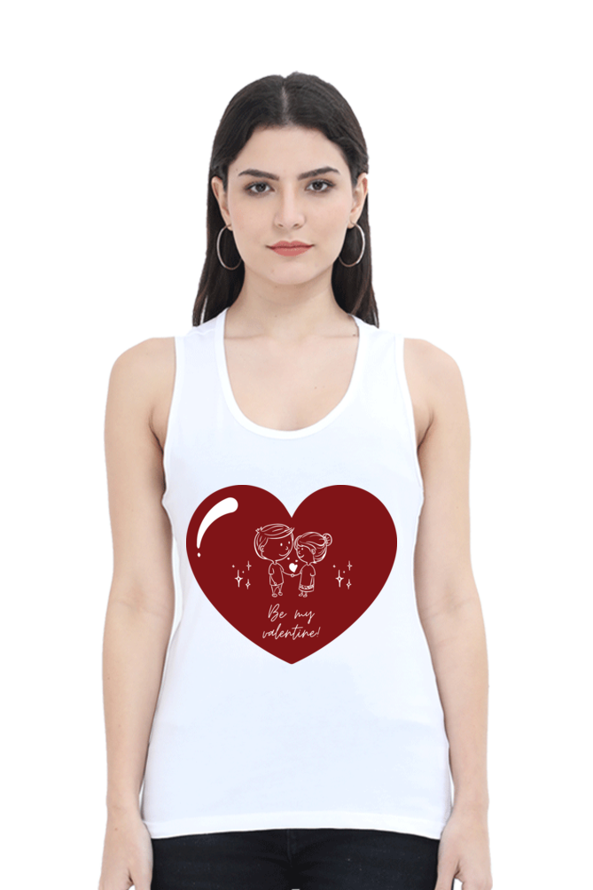 TrendzyKart Be My Valentine Digital Print Women Tank Top