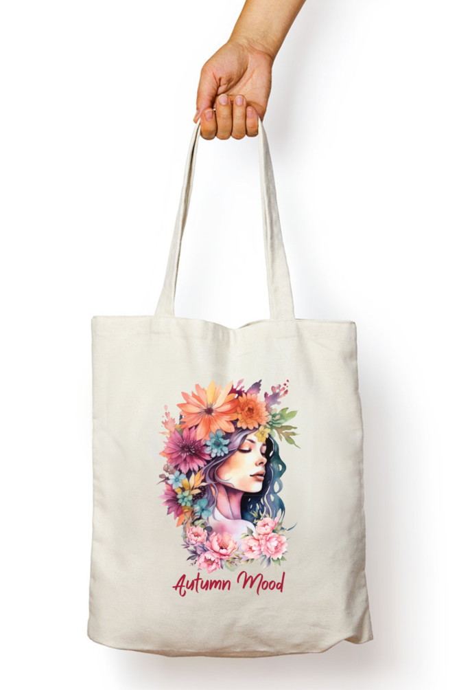 Autumn Mood Print Unisex Zipper Tote Bag