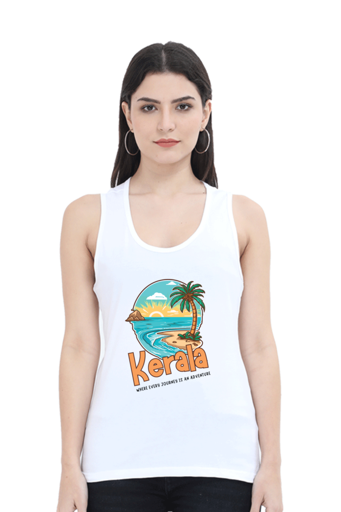 TrendzyKart Kerela Beach Digital Print Women Tank Top