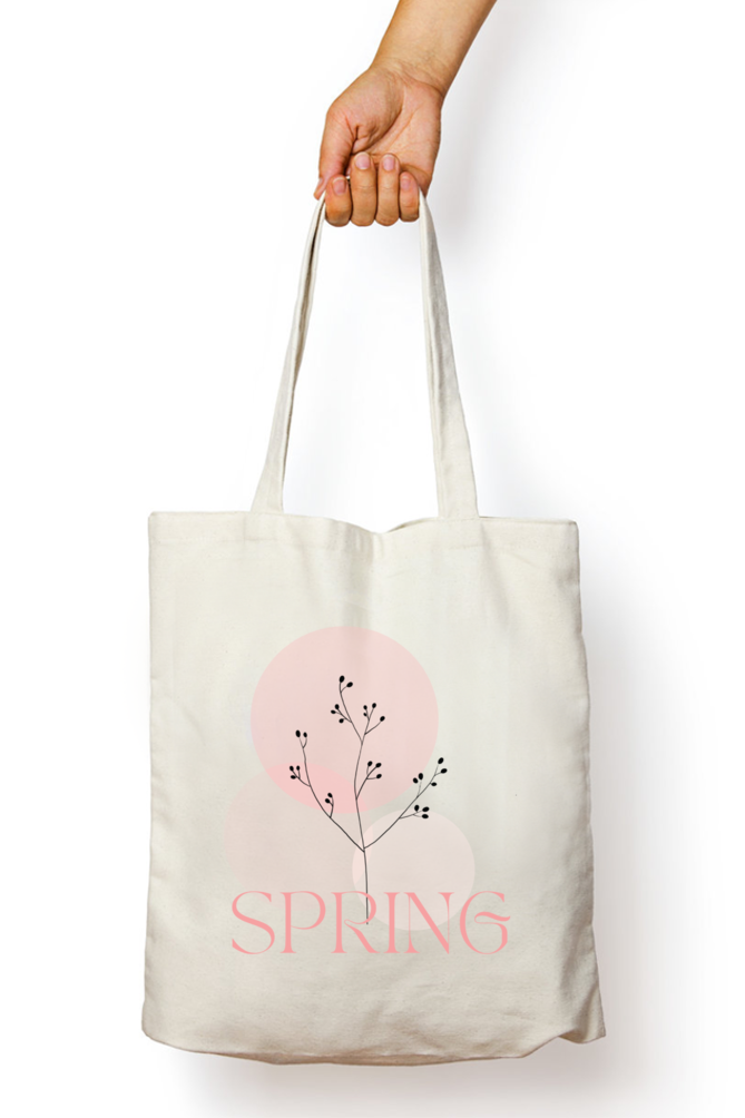 Spring Print Unisex Zipper Tote Bag