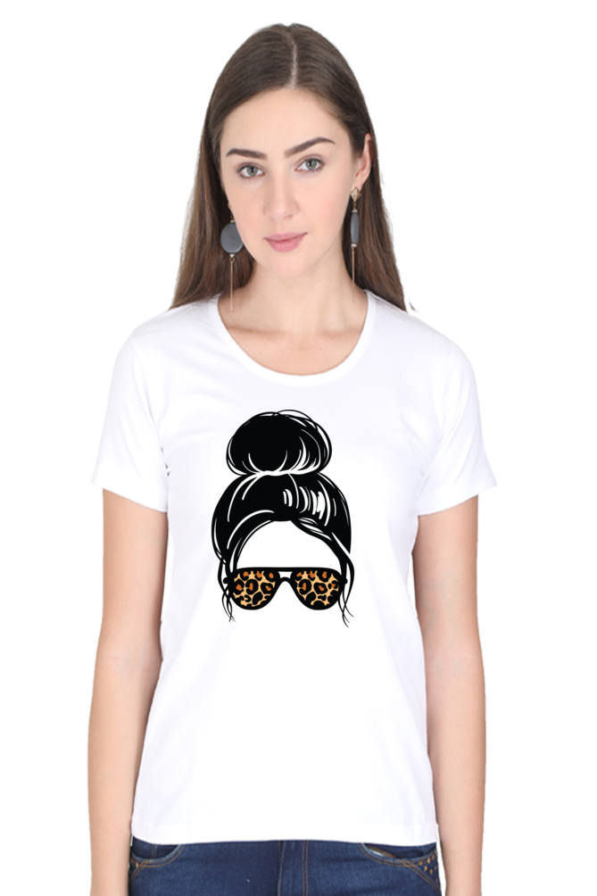 TrendzyKart Girl Face Digital Print Women Half Sleeve T-Shirt