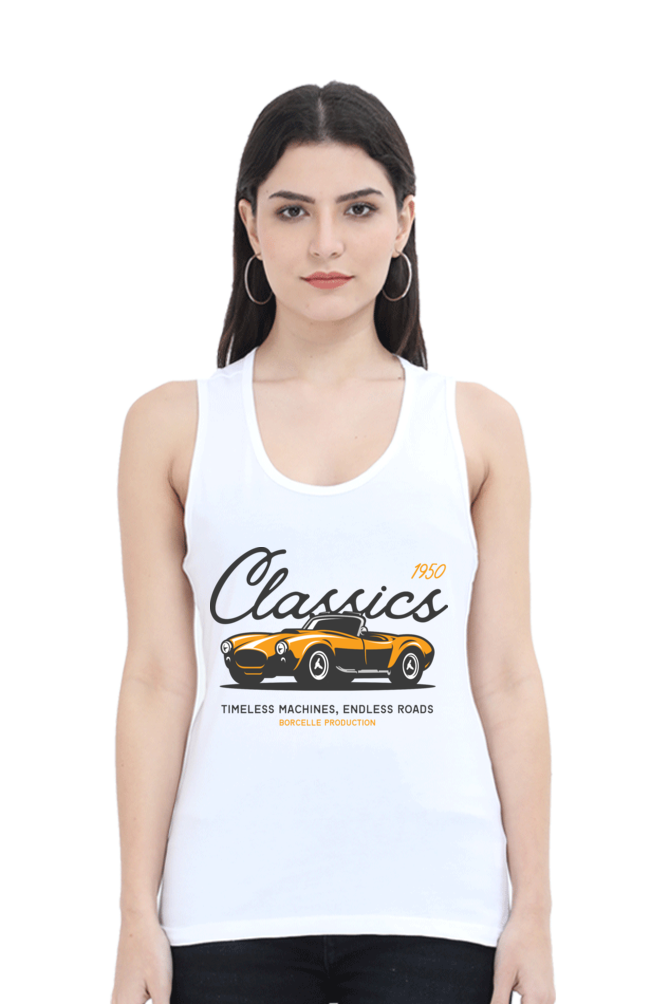 TrendzyKart 1950 Classics Vintage Car Digital Print Women Tank Top