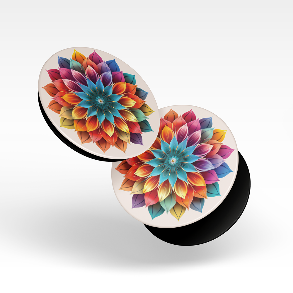 TrendzyKart Phone Grip with Expanding Kickstand - Colorful Flower 2