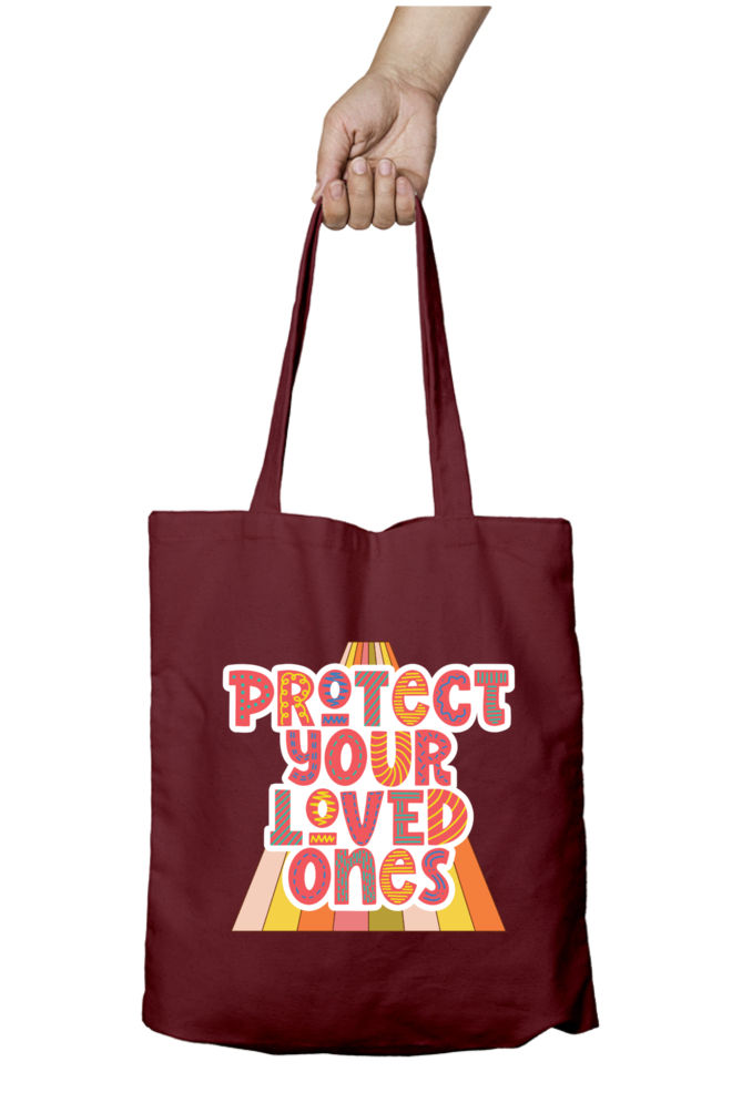 TrendzyKart Protect Your Love Once Print Unisex Zipper Tote Bag