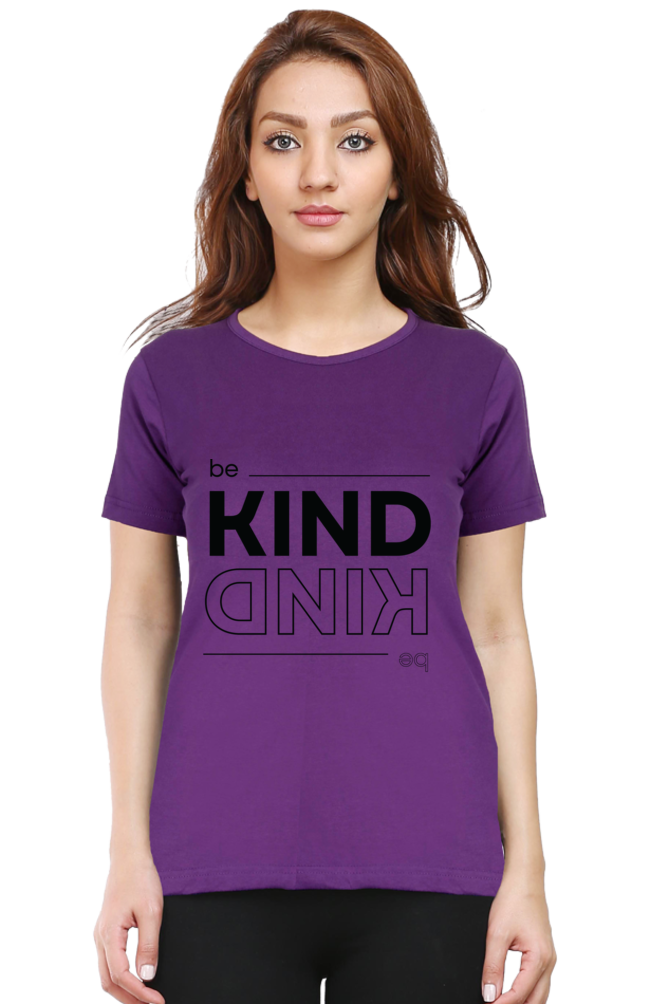 TrendzyKart Be Kind Digital Print Women Half-Sleeve T-Shirt