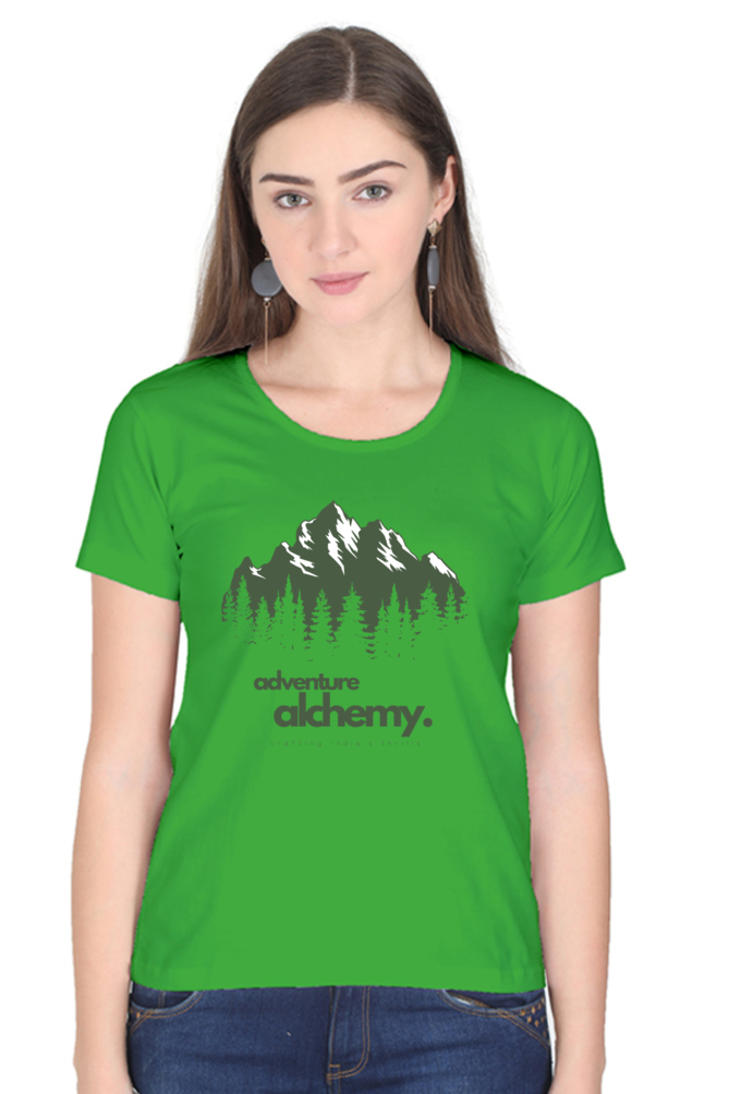 TrendzyKart Adventure Alchemy Digital Print Women Half Sleeve T-Shirt