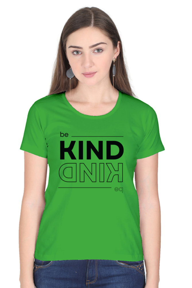 TrendzyKart Be Kind Digital Print Women Half-Sleeve T-Shirt