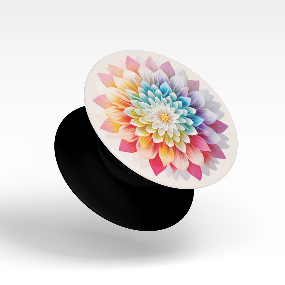 TrendzyKart Phone Grip with Expanding Kickstand - Colorful Flower