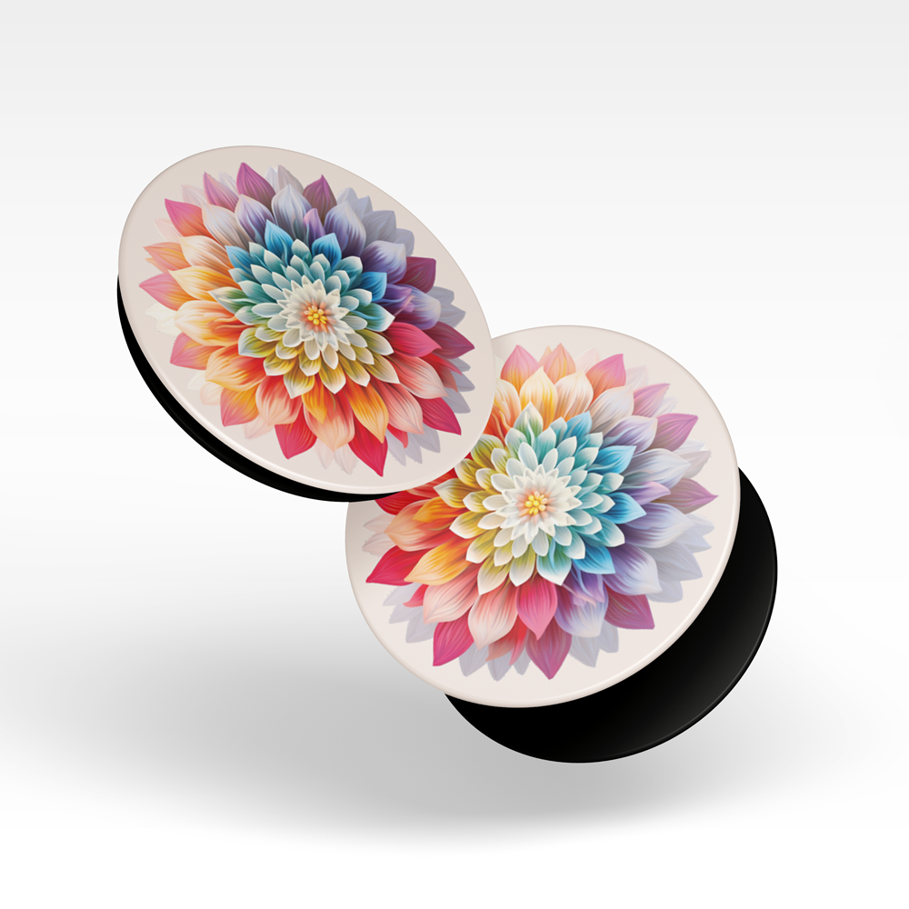 TrendzyKart Phone Grip with Expanding Kickstand - Colorful Flower