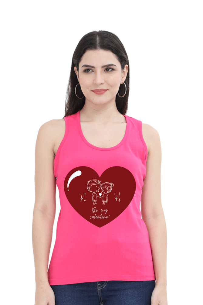 TrendzyKart Be My Valentine Digital Print Women Tank Top