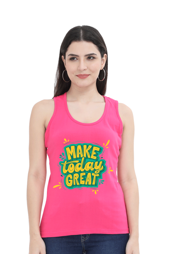 TrendzyKart Make Today Great Digital Print Women Tank Top