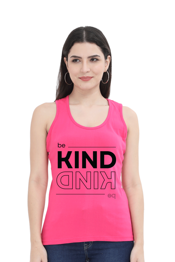 TrendzyKart Be Kind Digital Print Women Tank Top