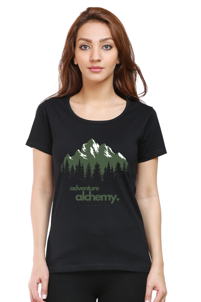 TrendzyKart Adventure Alchemy Digital Print Women Half Sleeve T-Shirt