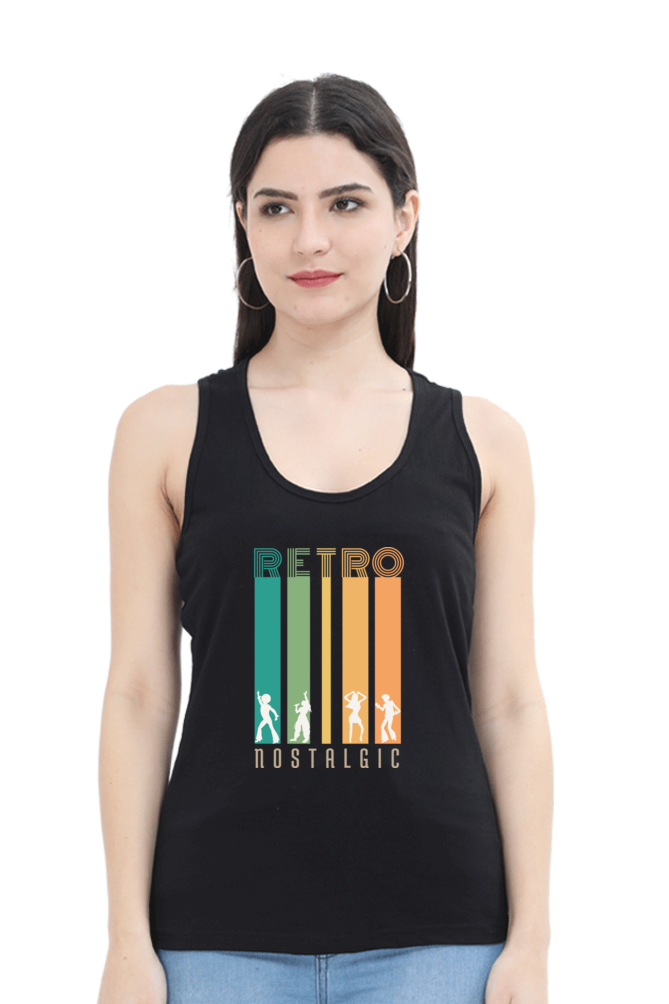 TrendzyKart Retro Nostalgic Digital Print Women Tank Top