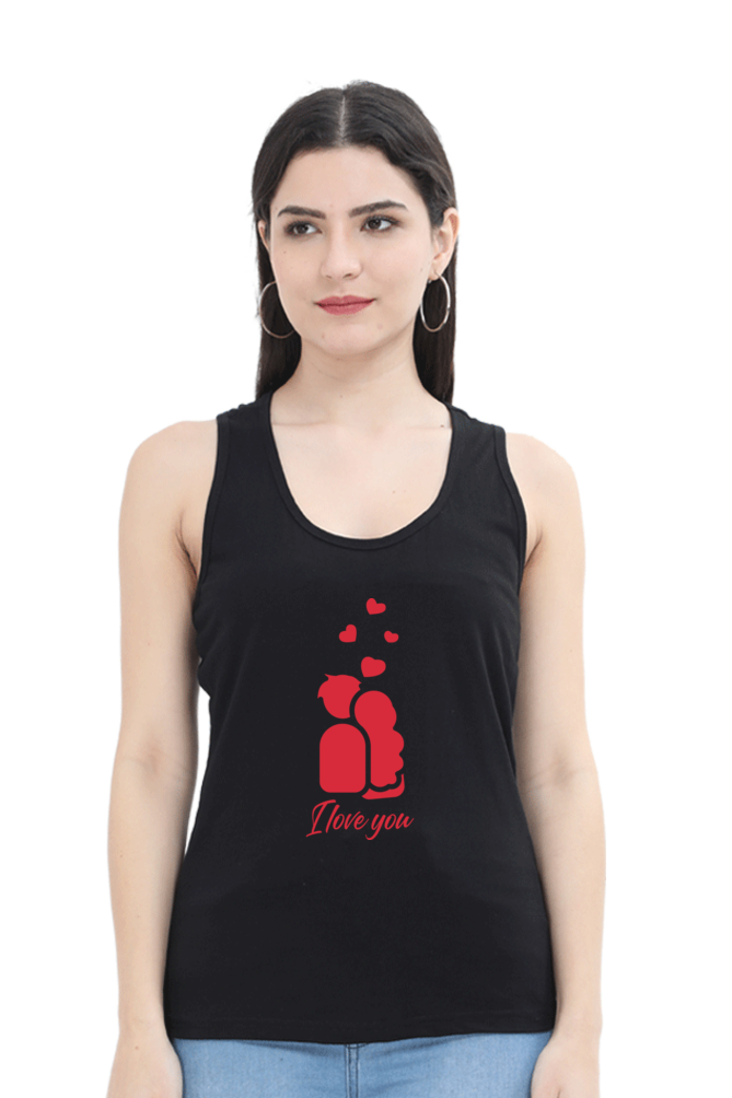 TrendzyKart I Love You Digital Print Women Tank Top