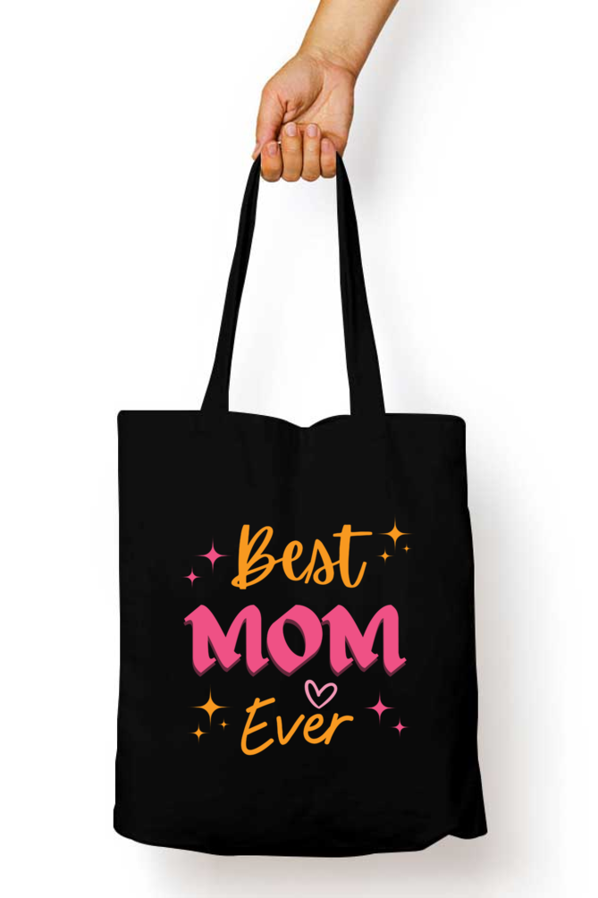 TrendzyKart Best Mom Ever Print Unisex Zipper Tote Bag