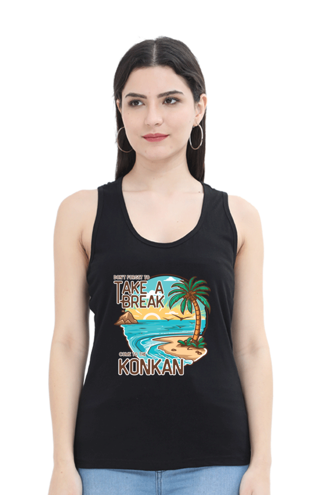 TrendzyKart Konkan Digital Print Women Tank Top