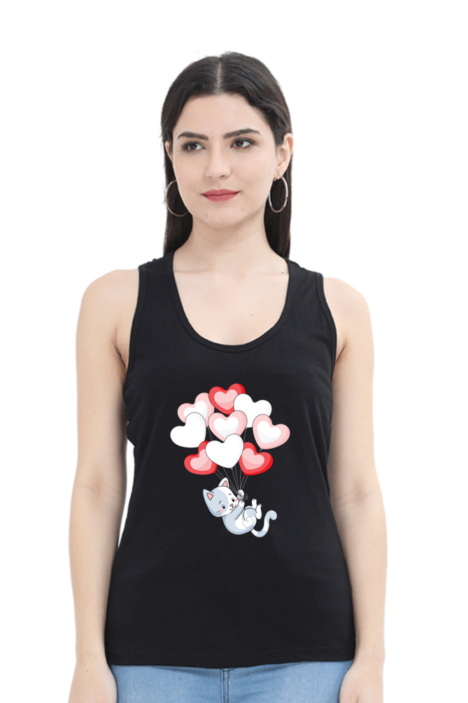 TrendzyKart Cat Lover Print Women Tank Top