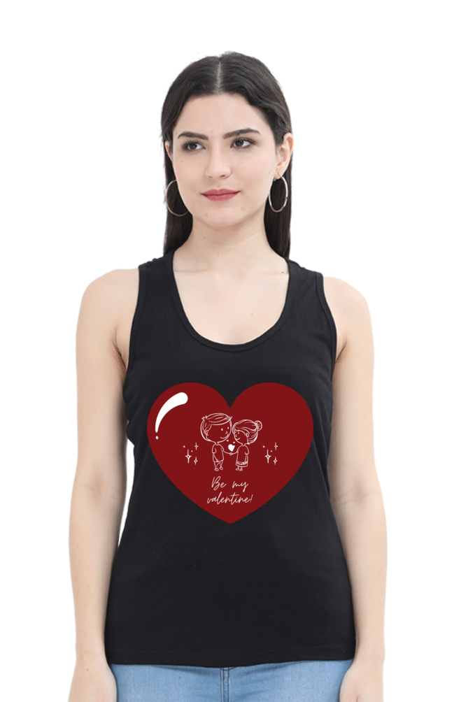 TrendzyKart Be My Valentine Digital Print Women Tank Top