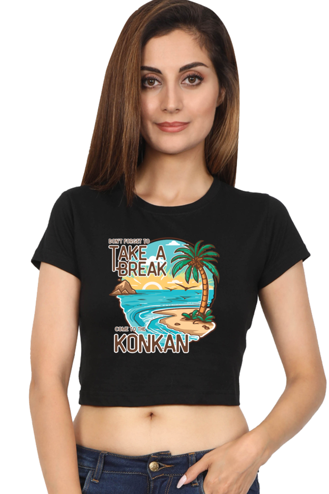 TrendzyKart Konkan Digital Print Women Crop Top