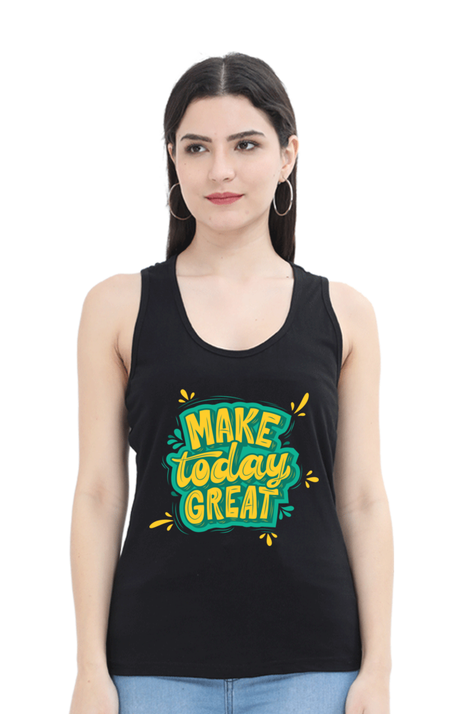 TrendzyKart Make Today Great Digital Print Women Tank Top