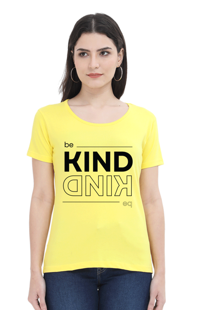 TrendzyKart Be Kind Digital Print Women Half-Sleeve T-Shirt