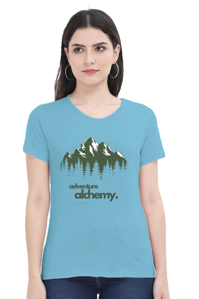 TrendzyKart Adventure Alchemy Digital Print Women Half Sleeve T-Shirt