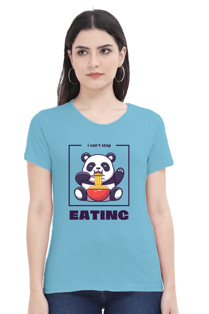 TrendzyKart I Can't Stop Eating Digital Print Women Half Sleeve T-Shirt