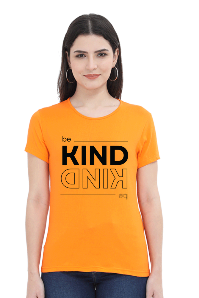 TrendzyKart Be Kind Digital Print Women Half-Sleeve T-Shirt