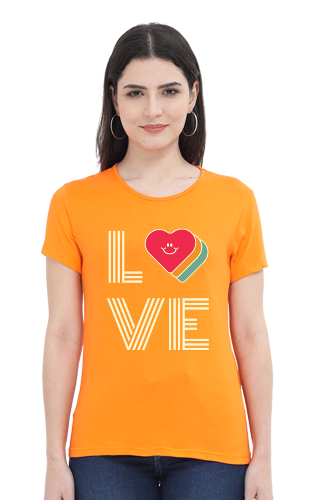 TrendzyKart I Love Digital Print Women Half Sleeve T-shirt