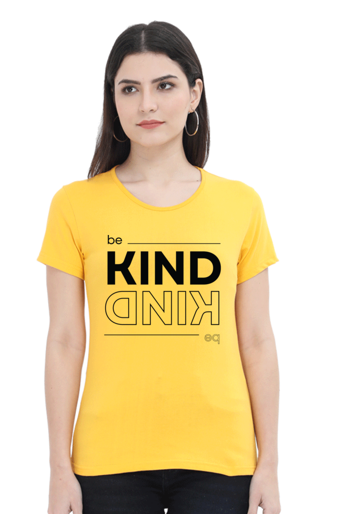 TrendzyKart Be Kind Digital Print Women Half-Sleeve T-Shirt