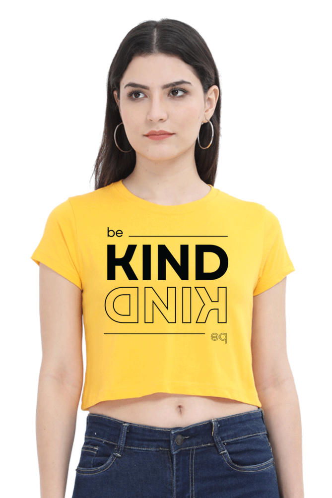 TrendzyKart Be Kind Digital Print Women Crop Top